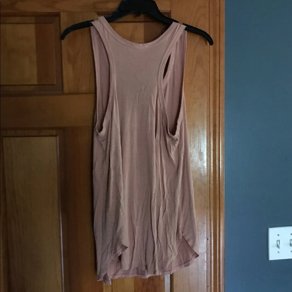Mauve Rounded Hem Racerback Tank - Picture 2 of 4